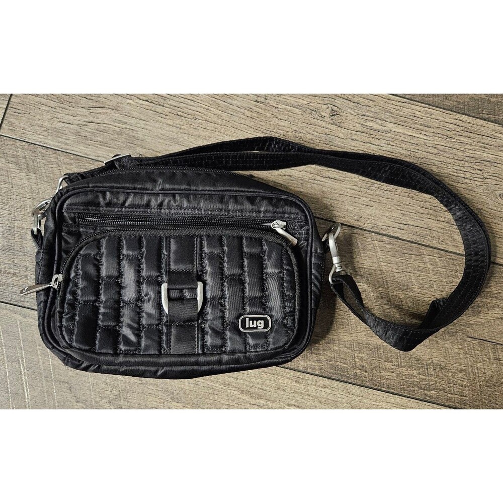 Lug Carousel Convertible Mini Crossbody and Belt Bag Black